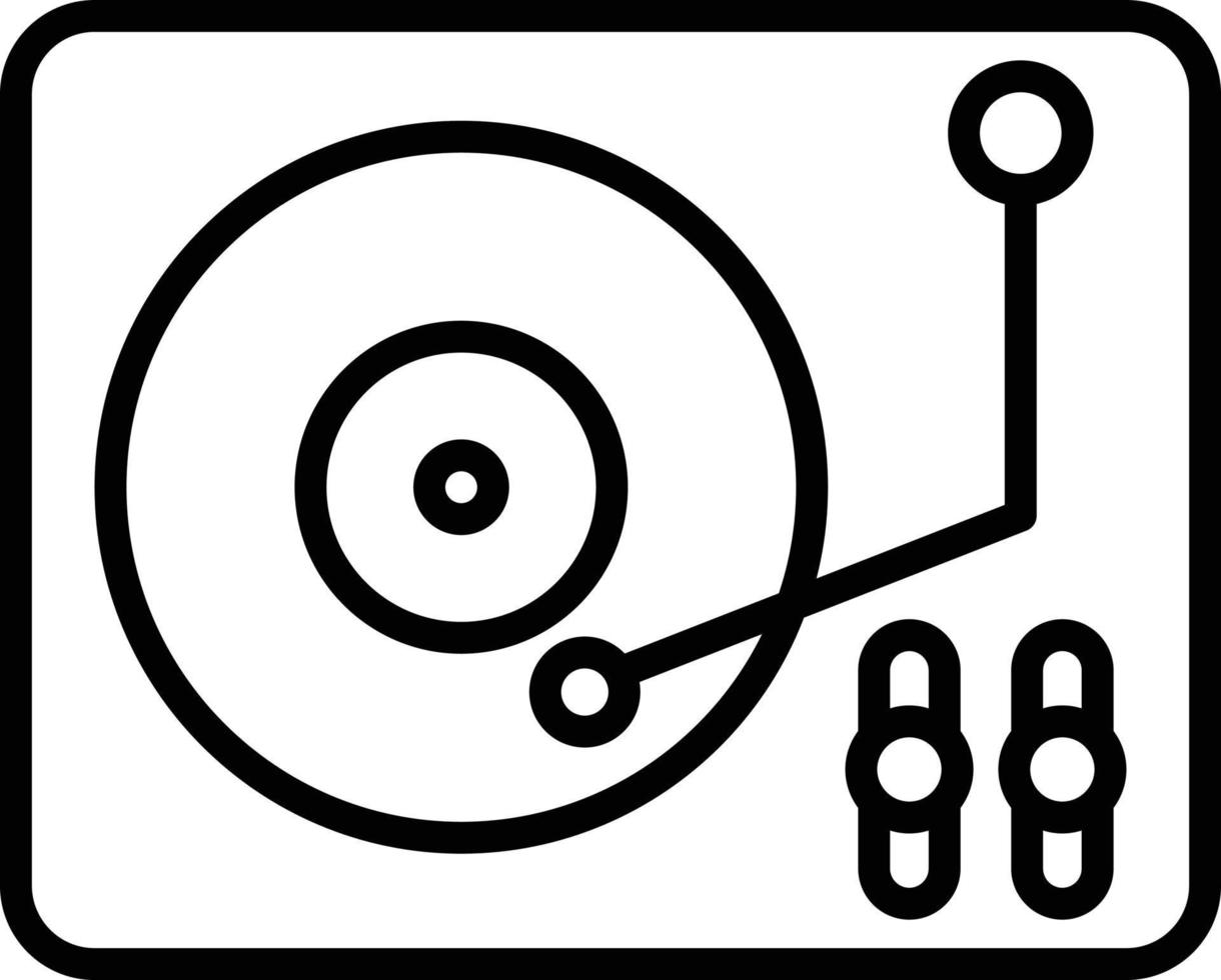 Vinyl-Player-Icon-Stil vektor