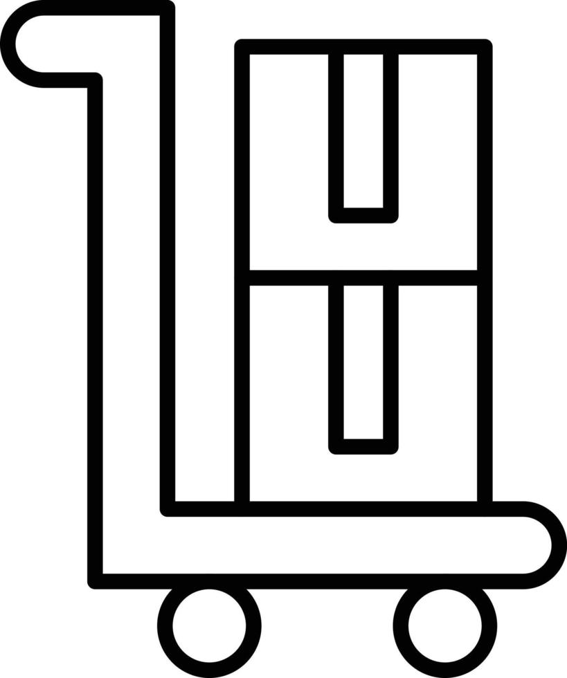 Trolley-Symbolstil vektor
