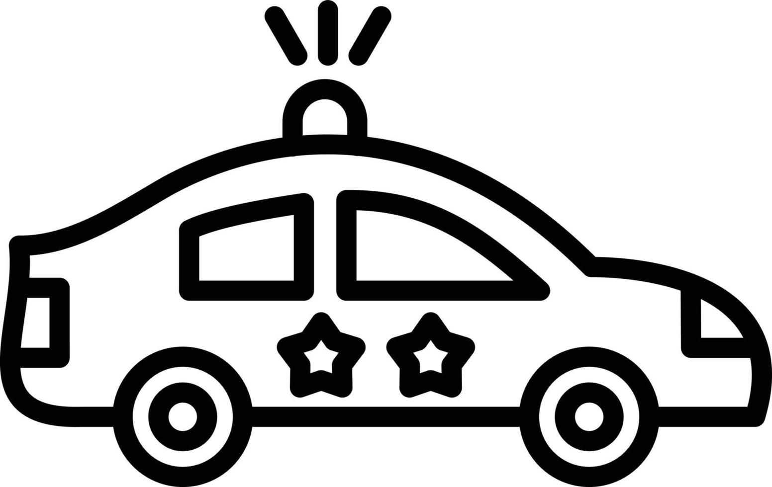 Polizeiauto-Icon-Stil vektor