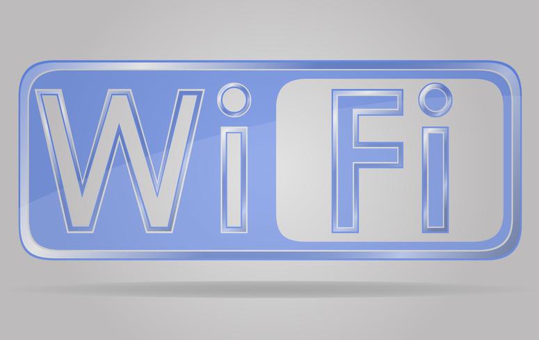 transparentes Zeichen Wi-Fi-Vektor-Illustration vektor