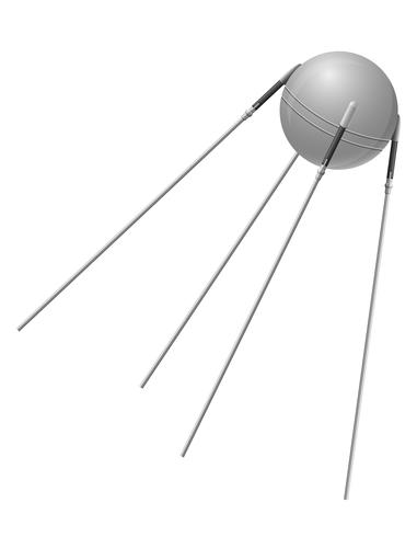 jord satellit sputnik vektor illustration