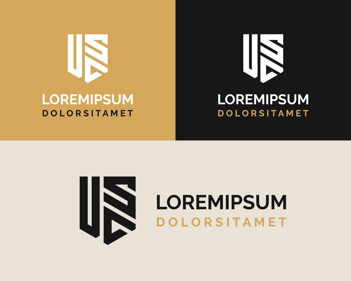 Brief-vcs-Logo-Design. kreatives minimales monochromes Monogrammsymbol. universelles elegantes Vektoremblem. Premium-Business-Logo. grafisches Alphabetsymbol für die Unternehmensidentität vektor