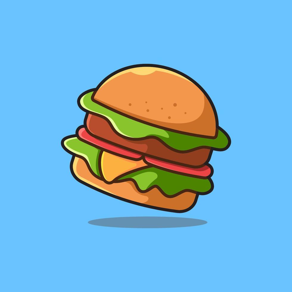 Burger-Abbildung. geeignet für Dekoration, Aufkleber, Symbol und andere. vektor
