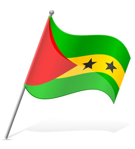 Flagge der Sao Tome Principe-Vektorillustration vektor