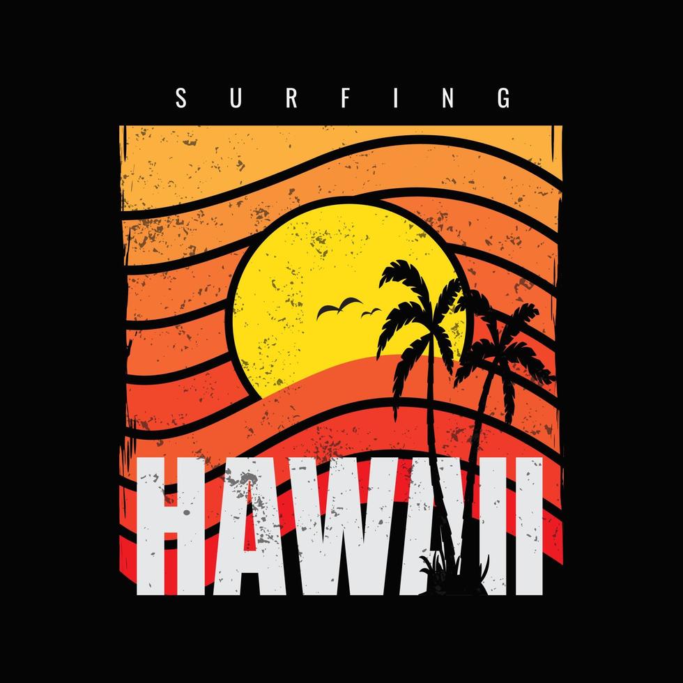 hawaii illustration typografi. perfekt för t-shirtdesign vektor