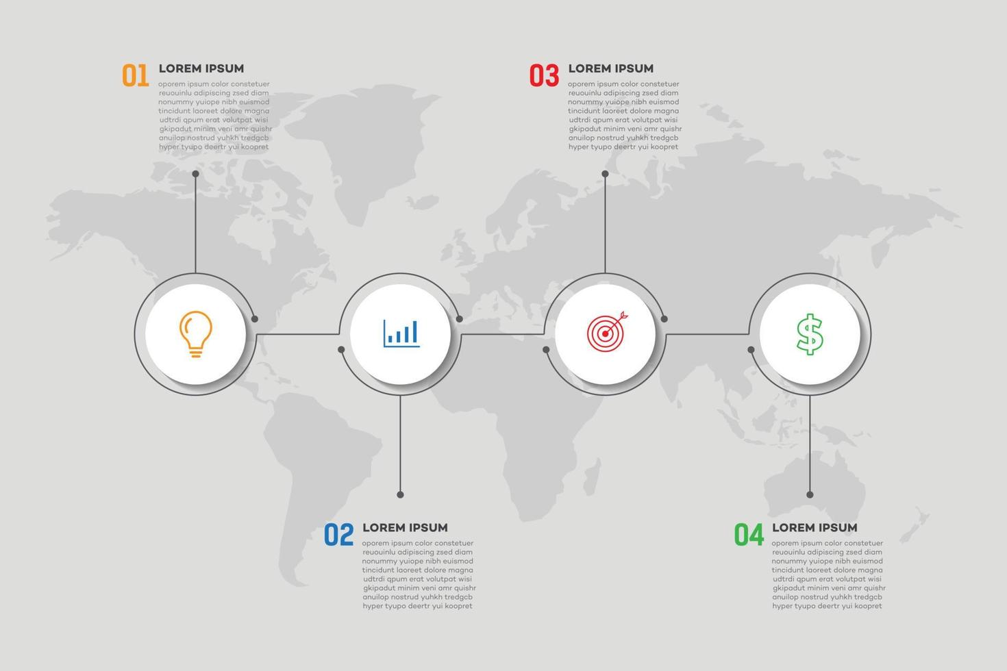 steg business infographic mall vektor