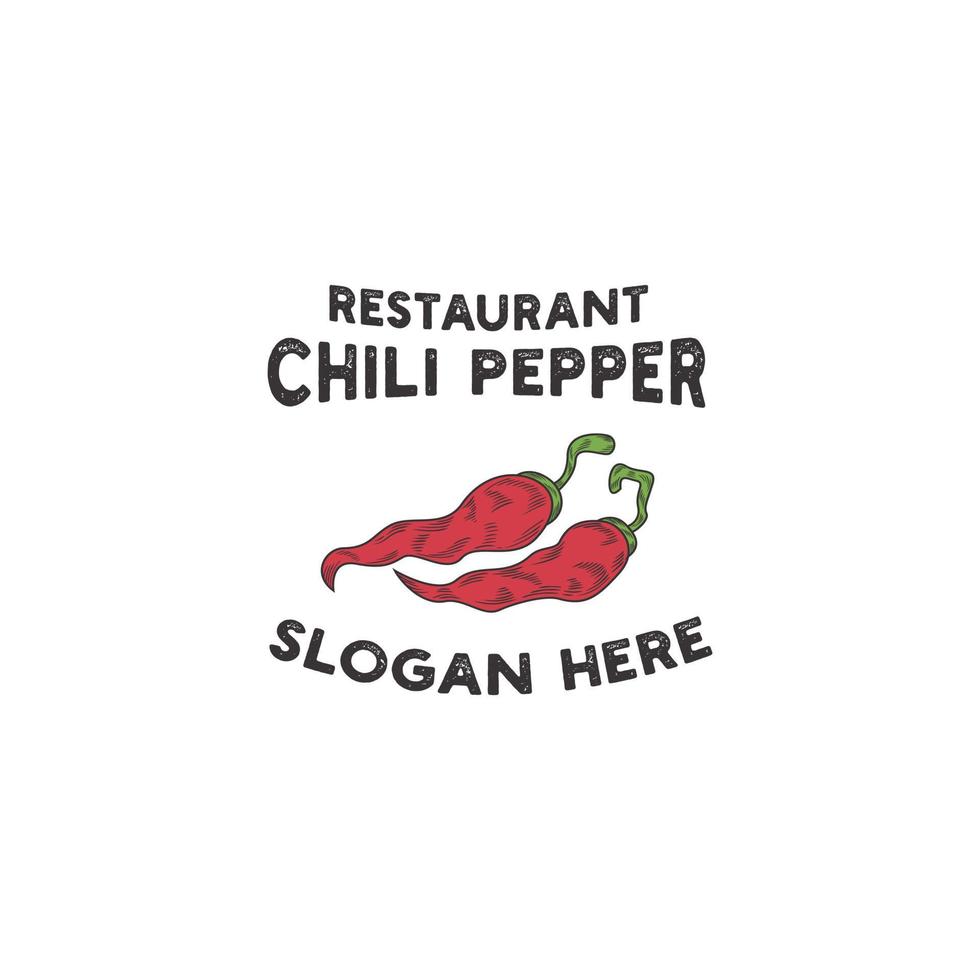 spicy chili logotyp designmall vektor, chilipeppar, hot chili, röd chili, kryddig mat vektor