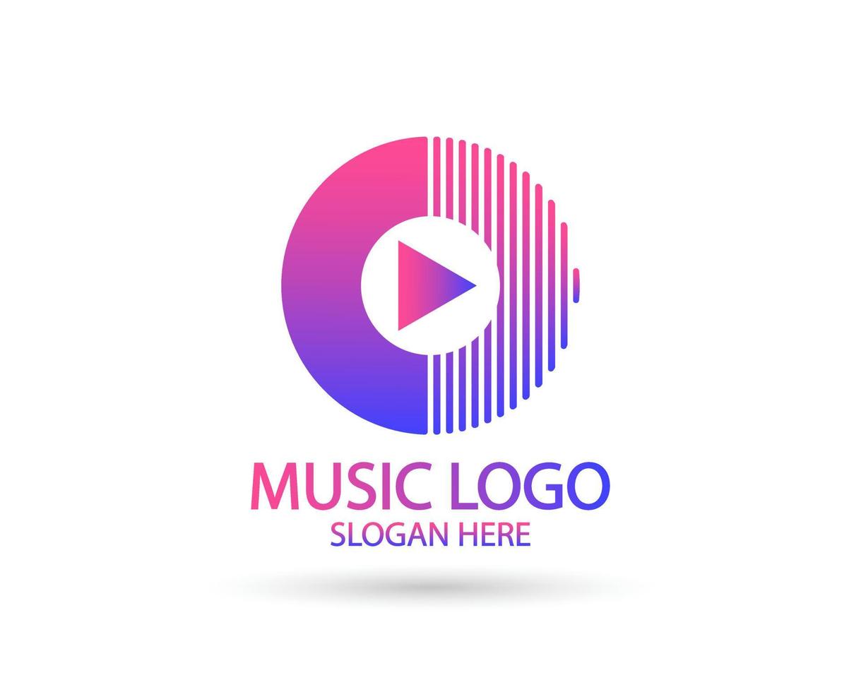 moderne Musik-Logo-Vektor-Illustration vektor