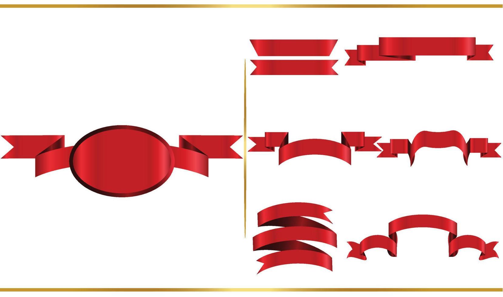 rött glänsande band vektor banners set. band samling. vektor design illustration