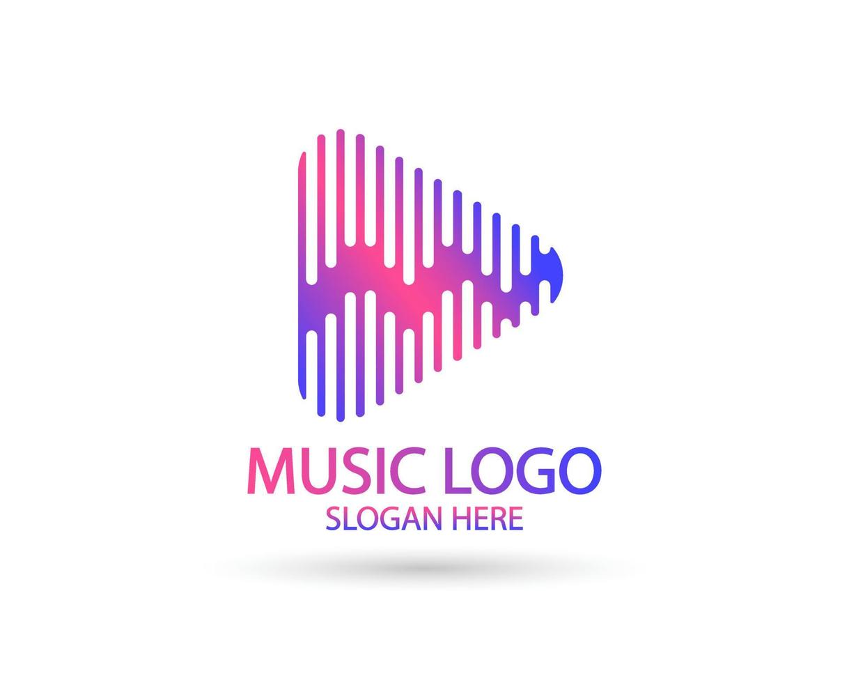 modern musik logotyp vektorillustration vektor