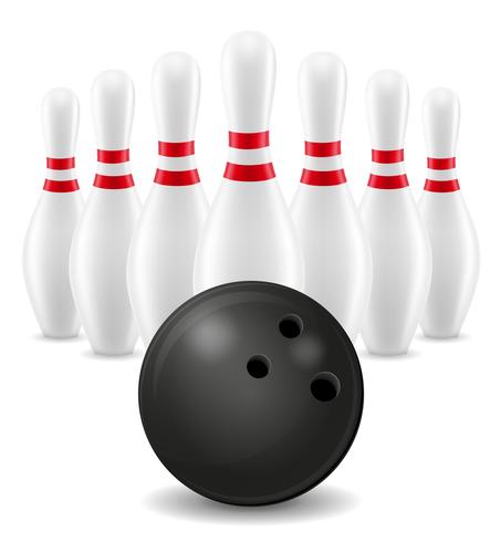 bowlingboll och stift vektor illustration