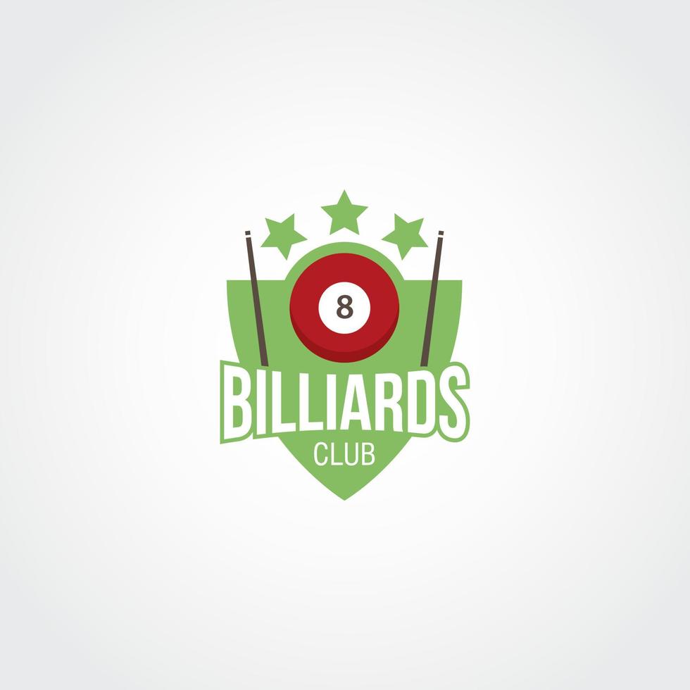 Billard-Logo-Design-Vektor vektor