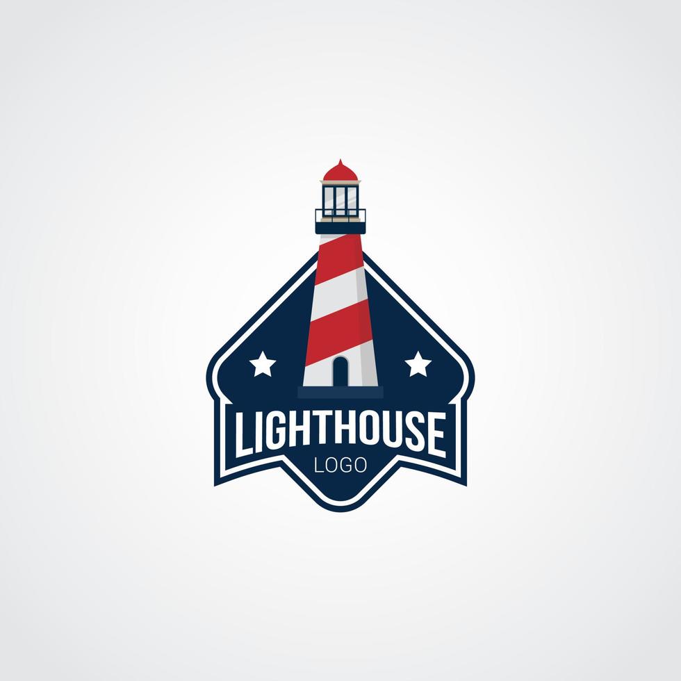Leuchtturm-Logo-Design-Vektor vektor