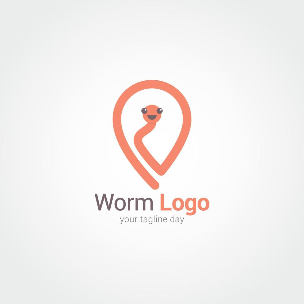 Wurm-Logo-Design-Vektor vektor