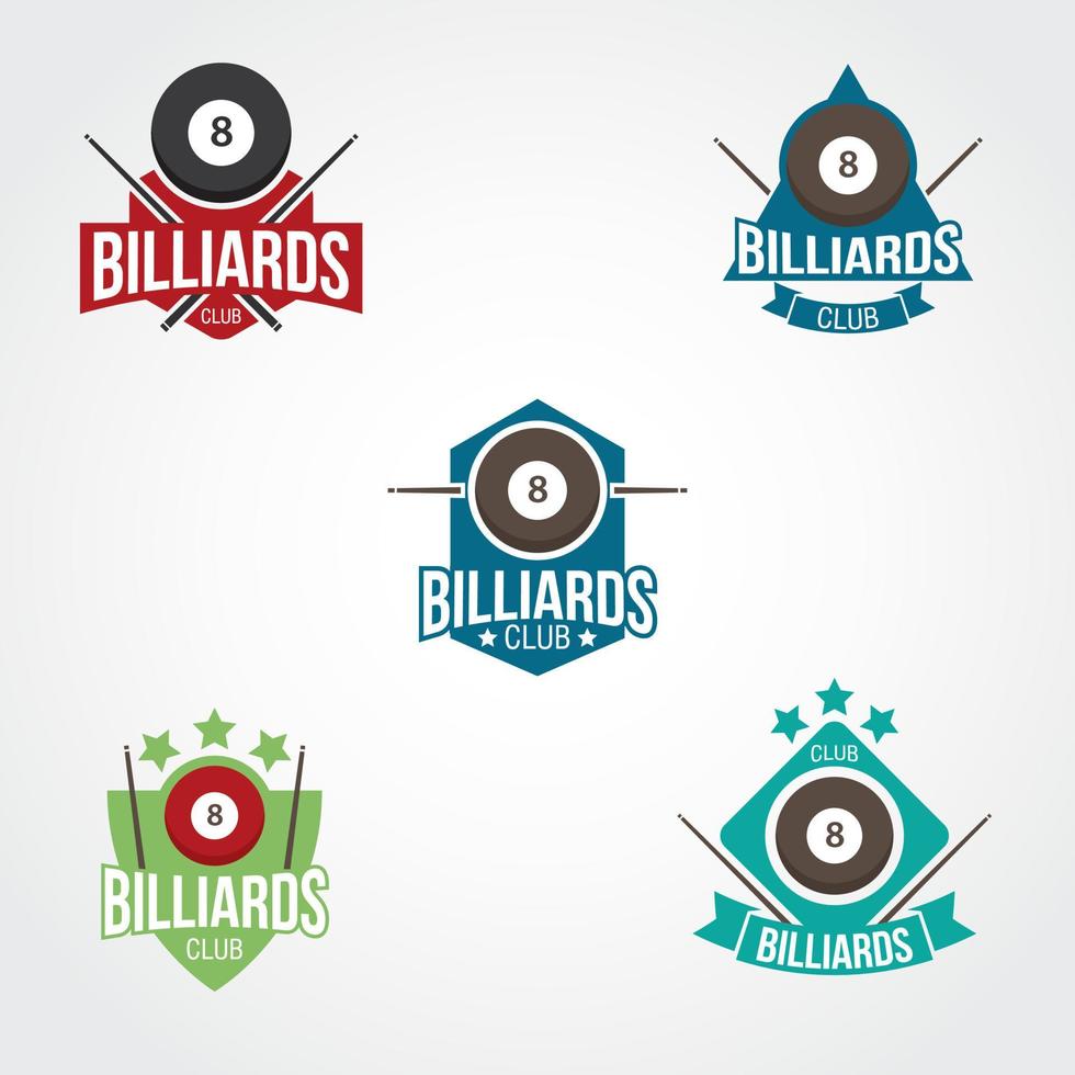 Billard-Logo-Design-Vektor vektor