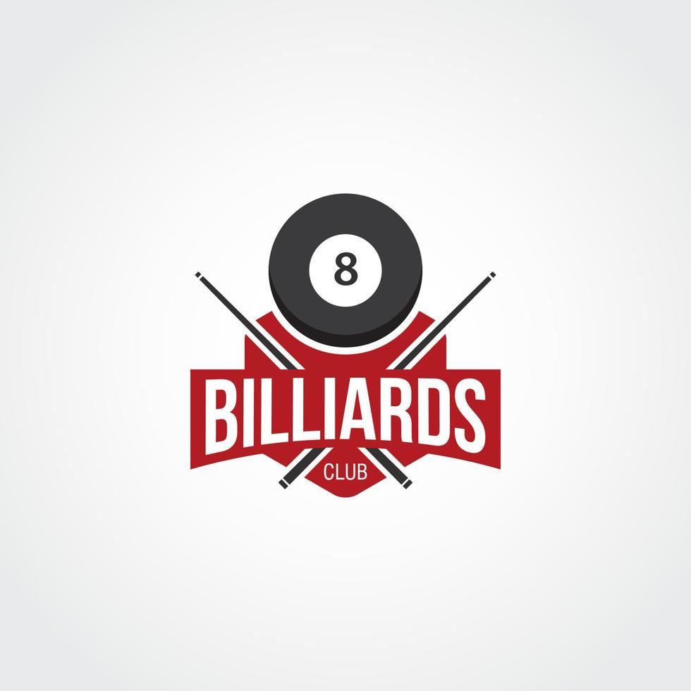 Billard-Logo-Design-Vektor vektor