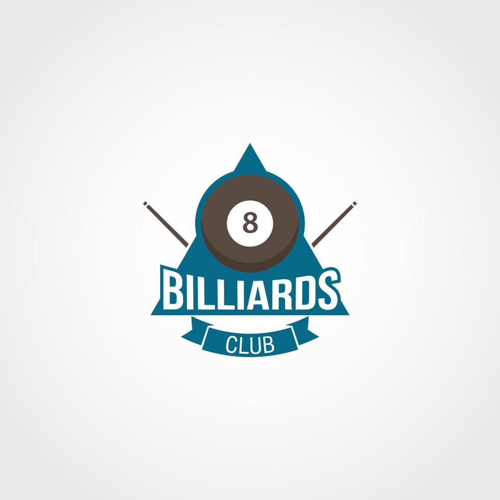 Billard-Logo-Design-Vektor vektor