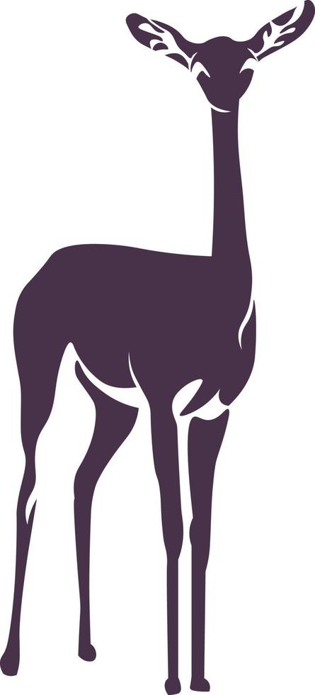 Gerenuk Tier flaches Logo vektor