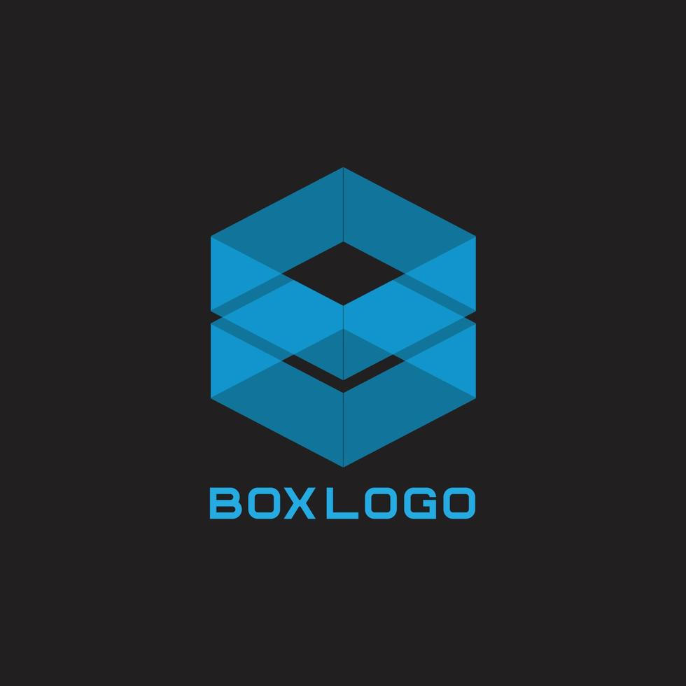 Box-Logo exklusives Design vektor