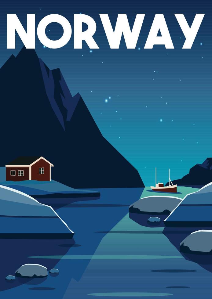 Norwegen-Vektor-Illustration-Hintergrund vektor