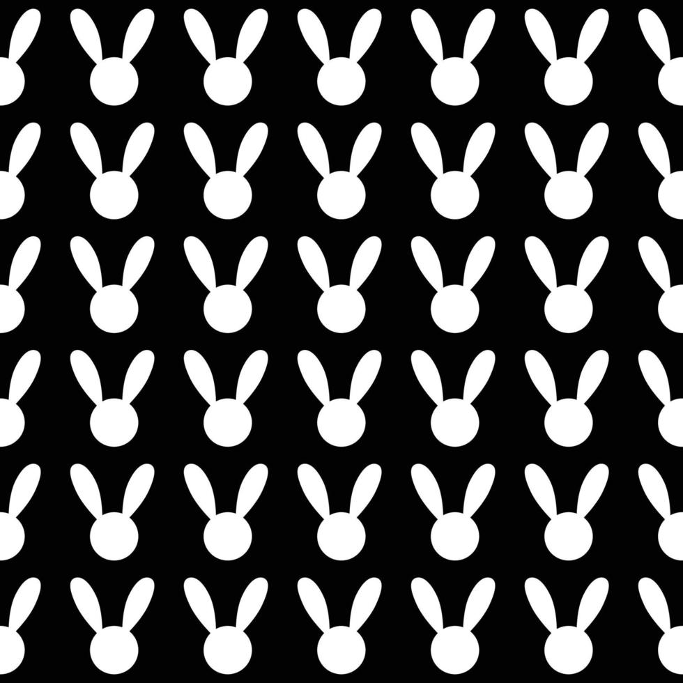 vit kanin svart bakgrund vektor