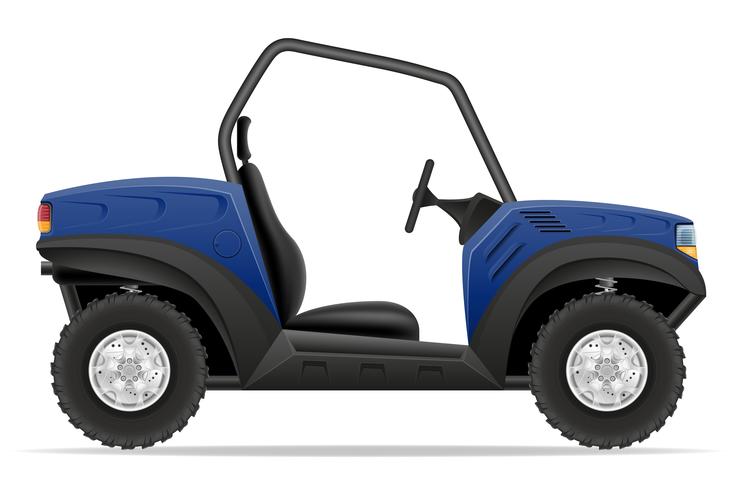 atv-autobuggy weg von der straßenvektorillustration vektor