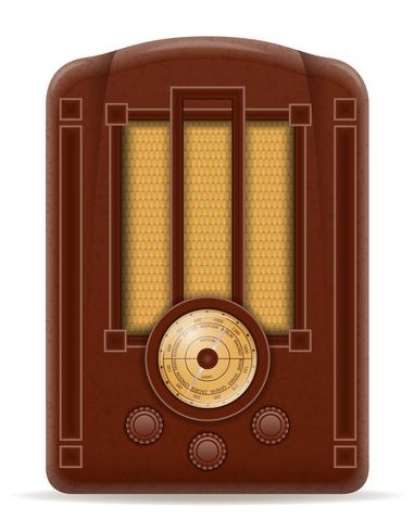 Weinleseikonenvorrat-Vektorillustration des Radios alte Retro vektor