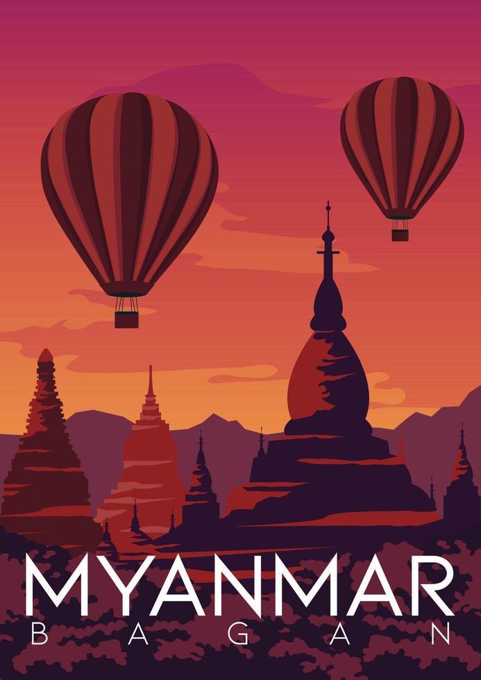 myanmar vektor illustration hintergrund