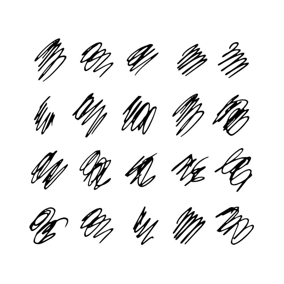 doodle set handritad. , skandinavisk dekordesign vektor