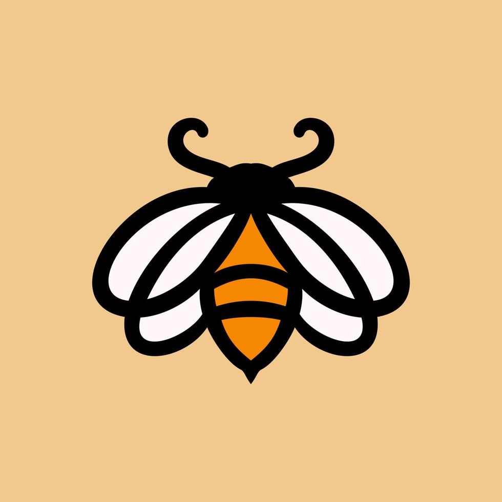 enkel maskot vektor logotyp design av naturlig bee honung