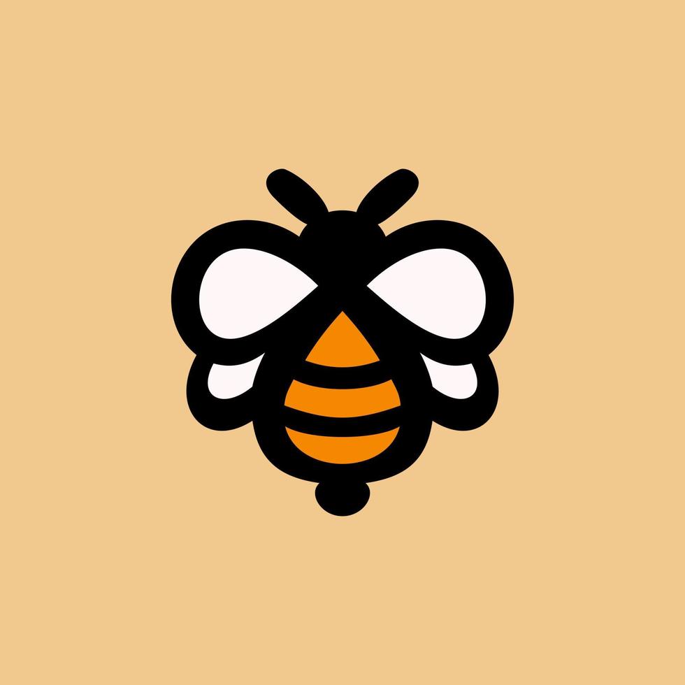 enkel maskot vektor logotyp design av naturlig bee honung