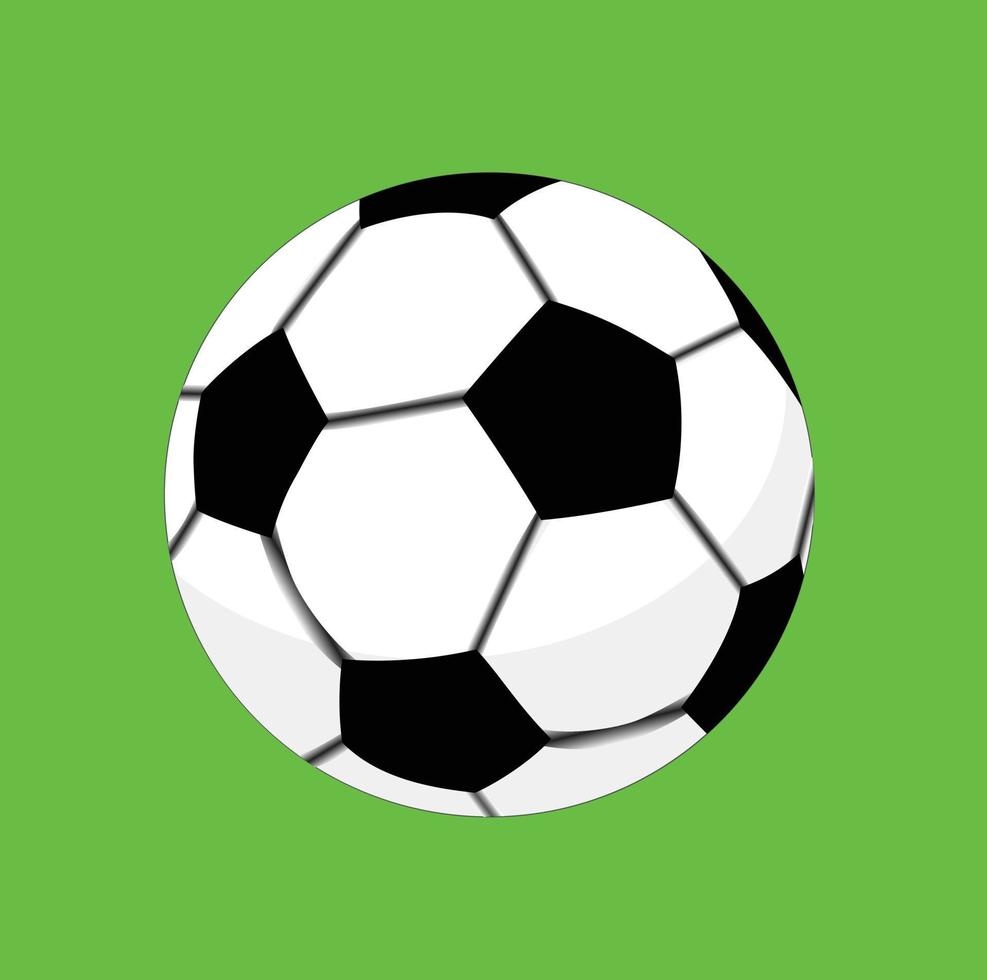 Fußball-Symbol mit grünem Hintergrund vektor