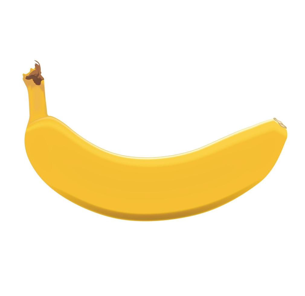 Banane isoliert auf weißem Hintergrund vektor