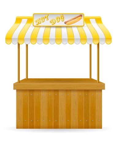 Street Food Stall Hotdog-Vektor-Illustration vektor