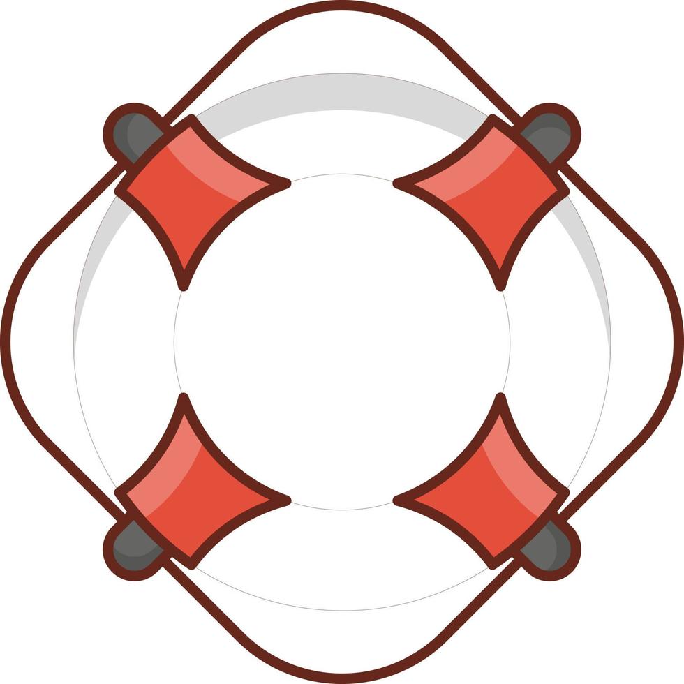 Rettungsschwimmer-Vektor-Illustration auf einem transparenten Hintergrund. Symbole in Premiumqualität. Vektorlinie flaches Farbsymbol für Konzept und Grafikdesign. vektor