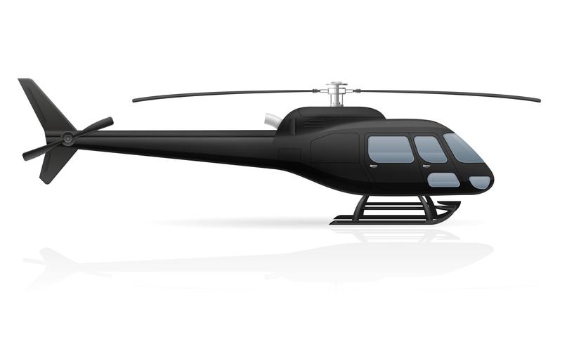 civil passagerare helikopter vektor illustration