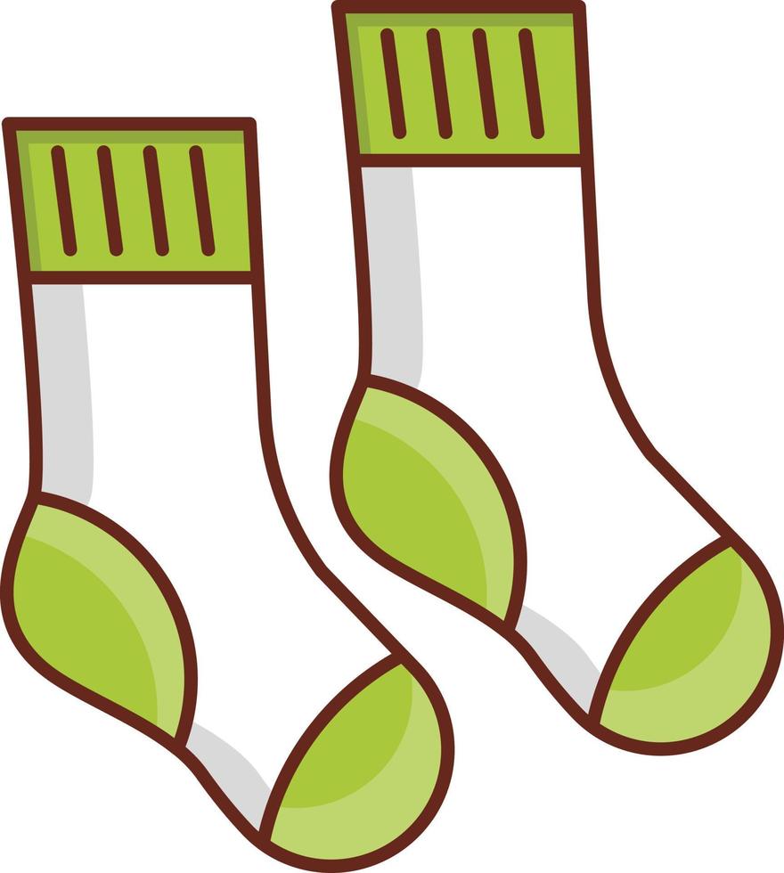 Socken-Vektor-Illustration auf einem transparenten Hintergrund. Symbole in Premiumqualität. Vektorlinie flaches Farbsymbol für Konzept und Grafikdesign. vektor