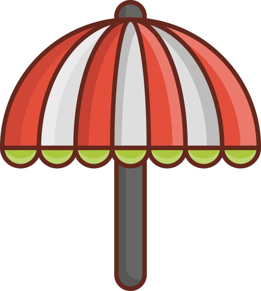 Regenschirmvektorillustration auf einem transparenten Hintergrund. Symbole in Premiumqualität. Vektorlinie flaches Farbsymbol für Konzept und Grafikdesign. vektor