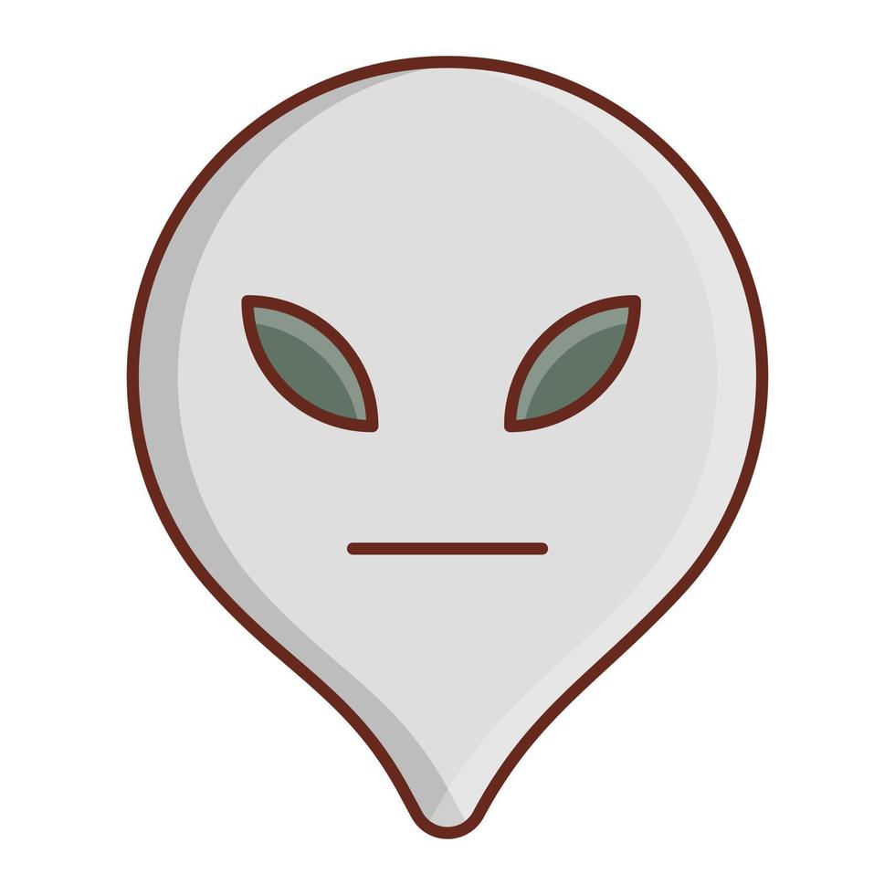 Alien-Vektor-Illustration auf einem transparenten Hintergrund. Symbole in Premiumqualität. Vektorlinie flaches Farbsymbol für Konzept und Grafikdesign. vektor