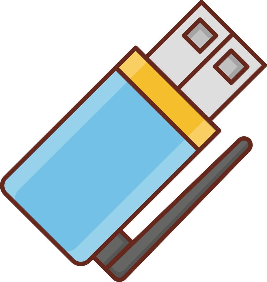 USB-Vektor-Illustration auf einem transparenten Hintergrund. Symbole in Premiumqualität. Vektorlinie flaches Farbsymbol für Konzept und Grafikdesign. vektor