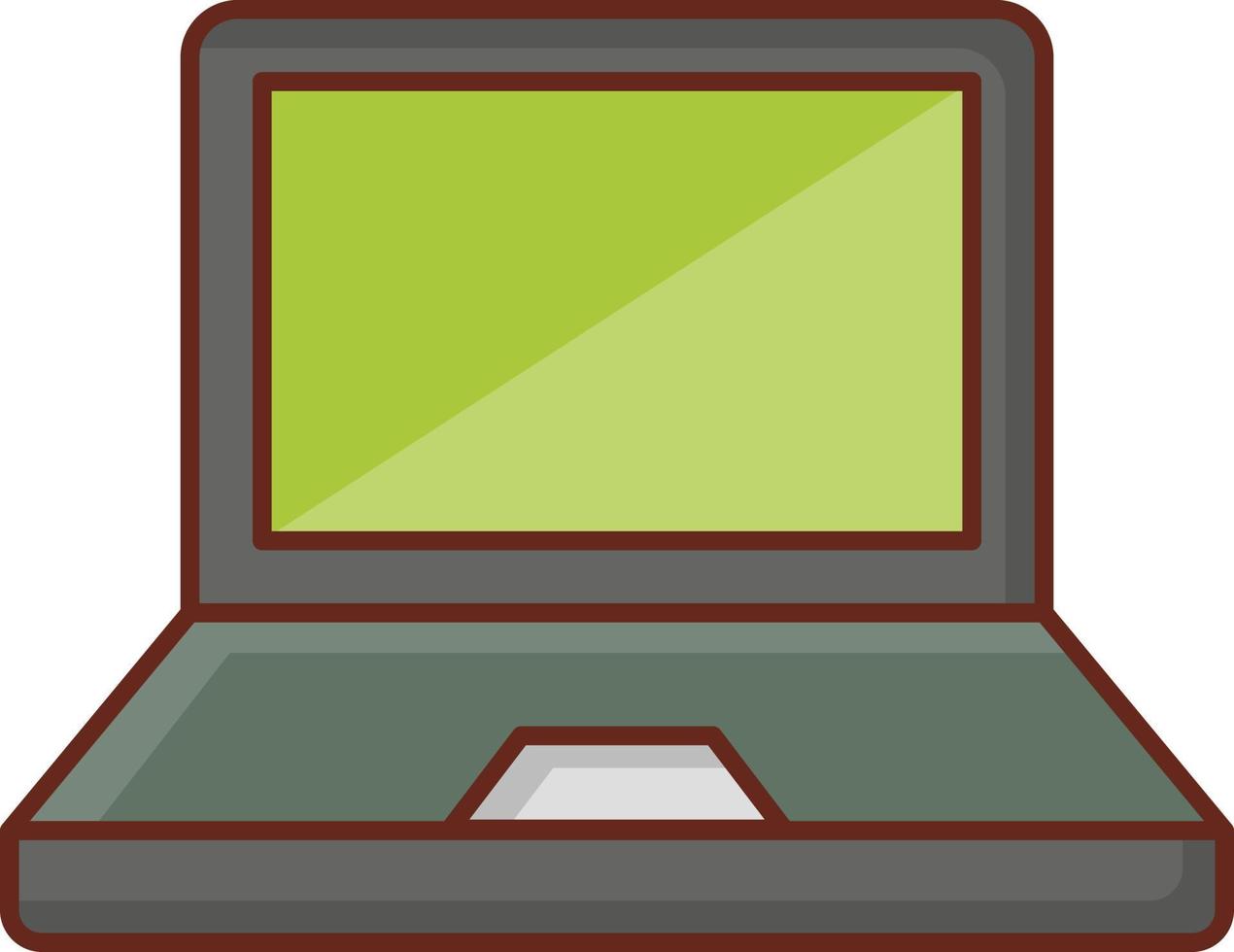 Laptop-Vektor-Illustration auf einem transparenten Hintergrund. Symbole in Premiumqualität. Vektorlinie flaches Farbsymbol für Konzept und Grafikdesign. vektor