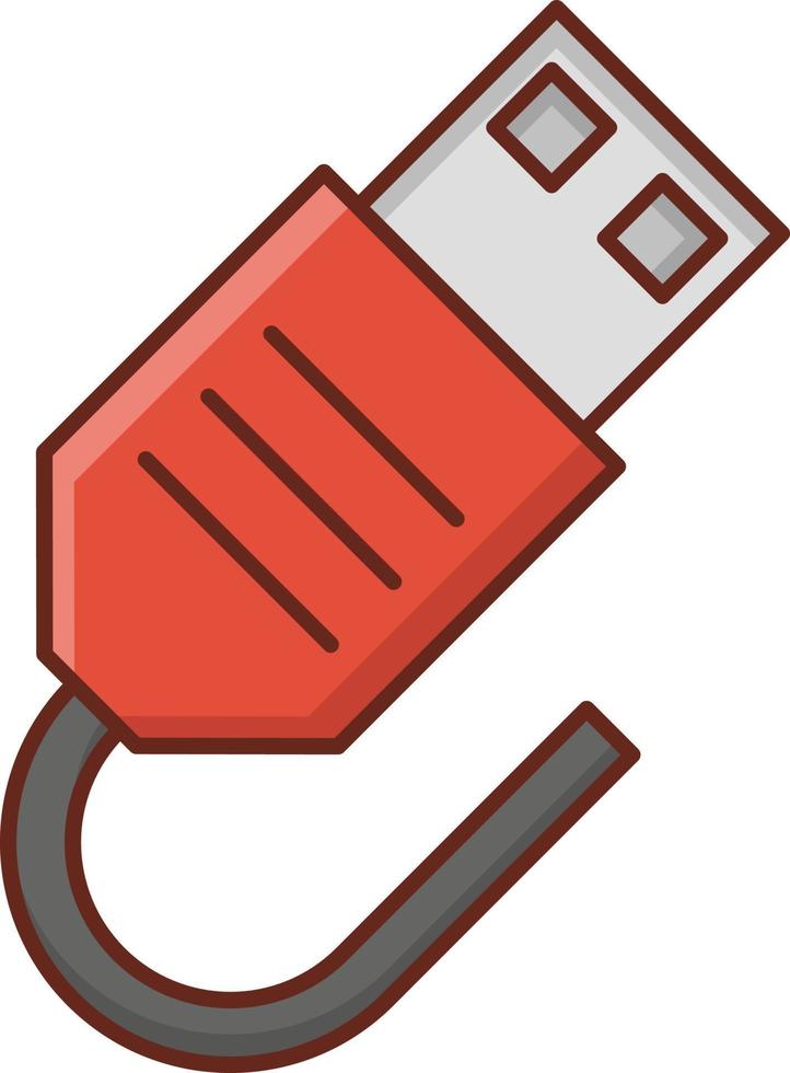 USB-Vektor-Illustration auf einem transparenten Hintergrund. Symbole in Premiumqualität. Vektorlinie flaches Farbsymbol für Konzept und Grafikdesign. vektor