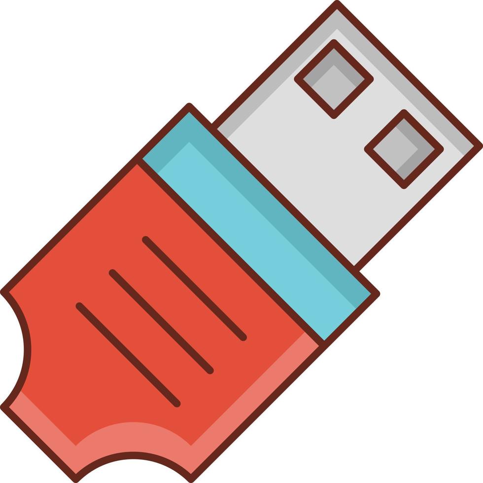 USB-Vektor-Illustration auf einem transparenten Hintergrund. Symbole in Premiumqualität. Vektorlinie flaches Farbsymbol für Konzept und Grafikdesign. vektor