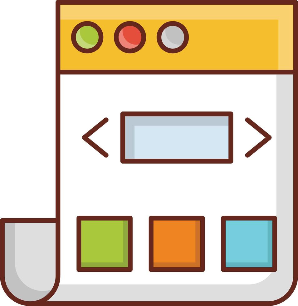 Browser-Vektor-Illustration auf einem transparenten Hintergrund. Symbole in Premiumqualität. Vektorlinie flaches Farbsymbol für Konzept und Grafikdesign. vektor