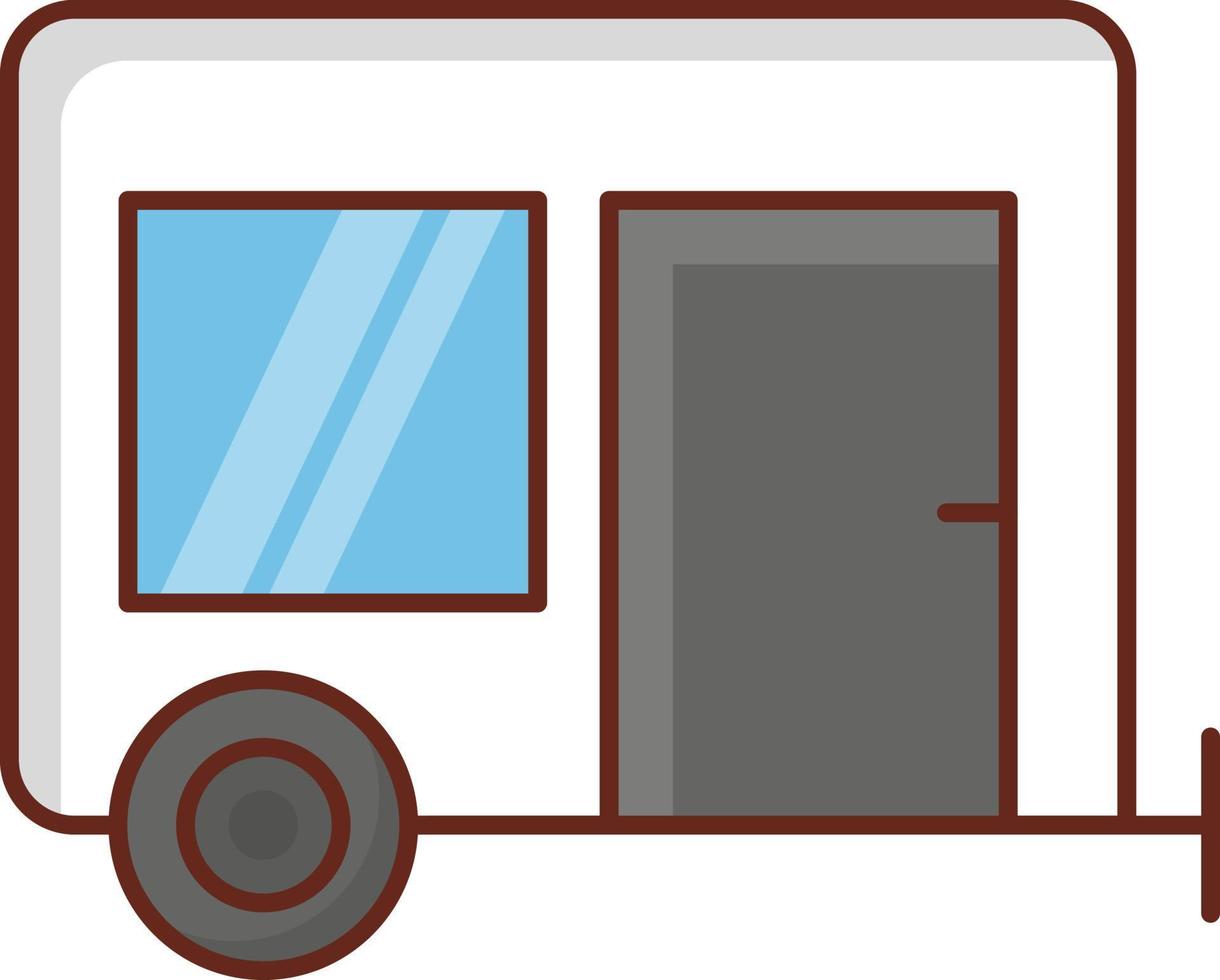 Camper-Vektor-Illustration auf einem transparenten Hintergrund. Premium-Qualitätssymbole. Vektorlinie flaches Farbsymbol für Konzept und Grafikdesign. vektor