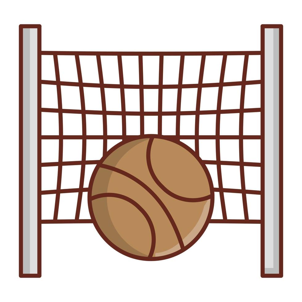 Volleyball-Vektor-Illustration auf einem transparenten Hintergrund. Symbole in Premiumqualität. Vektorlinie flaches Farbsymbol für Konzept und Grafikdesign. vektor