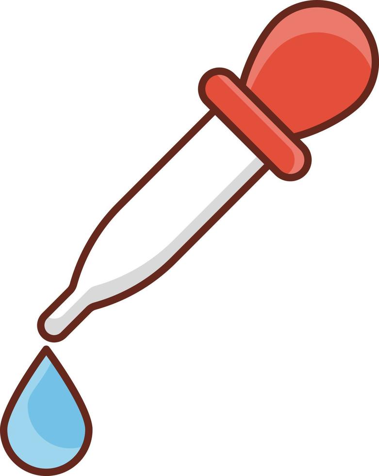 Pipette-Vektor-Illustration auf einem transparenten Hintergrund. Symbole in Premiumqualität. Vektorlinie flaches Farbsymbol für Konzept und Grafikdesign. vektor