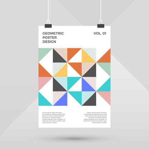 Flaches skandinavisches geometrisches Plakat-Design vektor