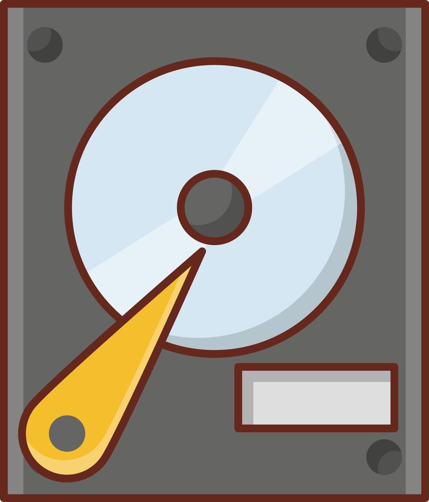 Festplatte-Vektor-Illustration auf einem transparenten Hintergrund. Symbole in Premiumqualität. Vektorlinie flaches Farbsymbol für Konzept und Grafikdesign. vektor