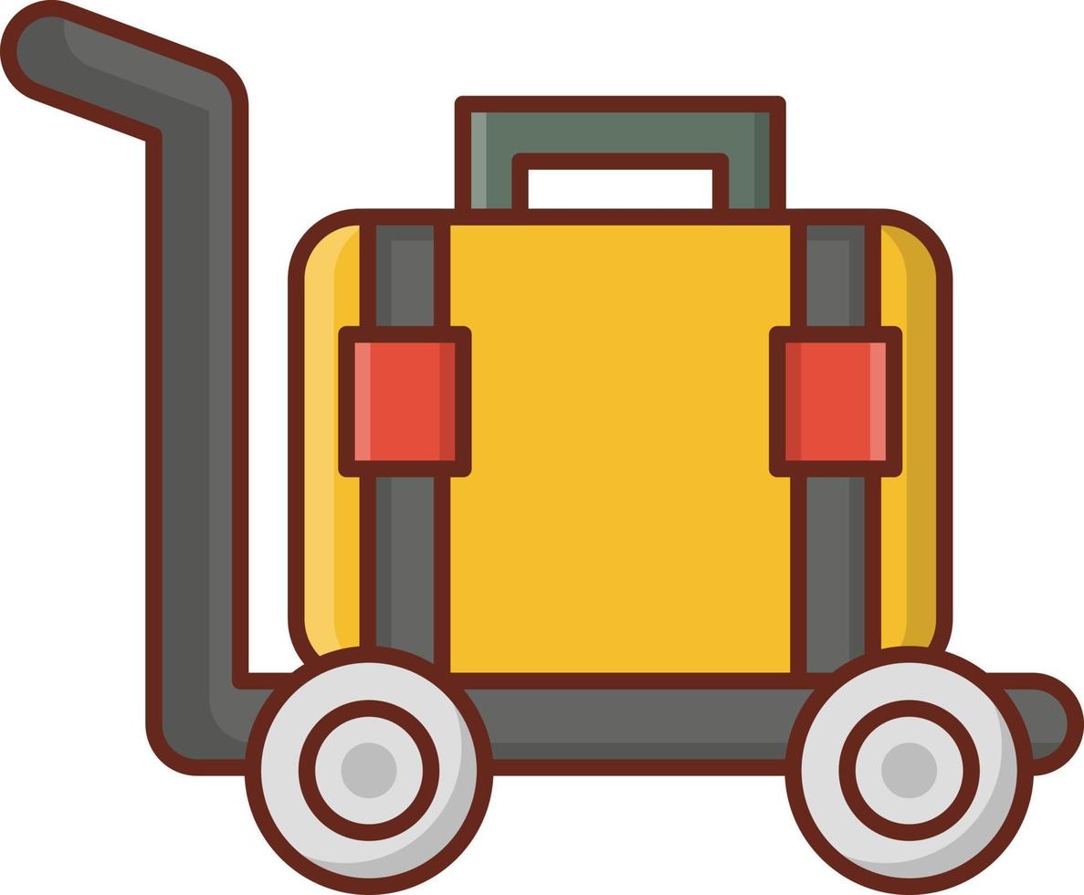 Gepäck-Vektor-Illustration auf einem transparenten Hintergrund. Symbole in Premiumqualität. Vektorlinie flaches Farbsymbol für Konzept und Grafikdesign. vektor